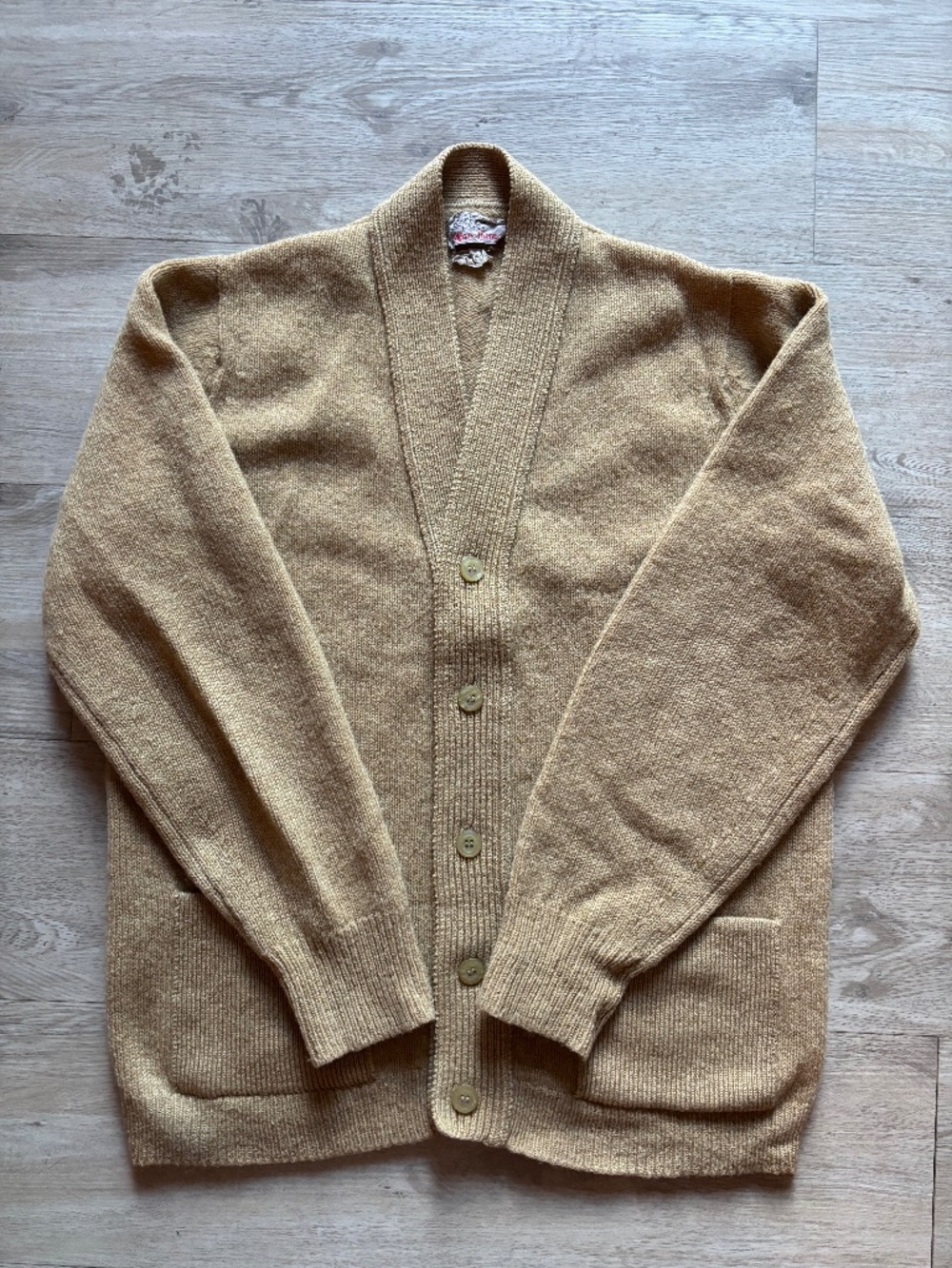 Alan Paine Shetland Wool Cardigan M-L Made in England